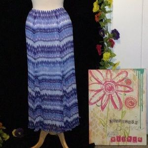 Ruby Rd. Blue Maxi Skirt